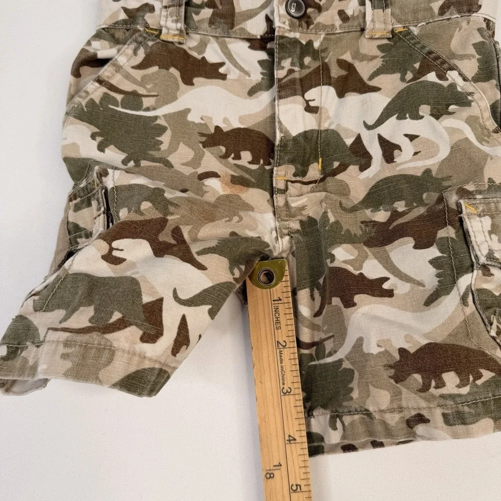 Gymboree 2T Boys dinosaur camo cargo VTG‎ Y2K Cotton Canvas Pockets 4